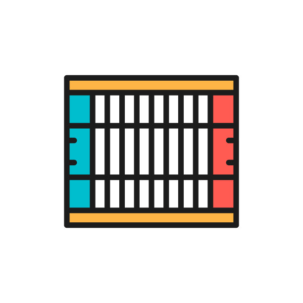 美式橄榄球场，游戏设备单色线图标。图片下载