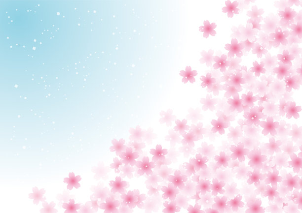 樱花背景插图图片下载