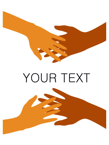 非裔美国人和欧洲人的手可以互相牵着。爱、友谊、团结的概念。图片下载