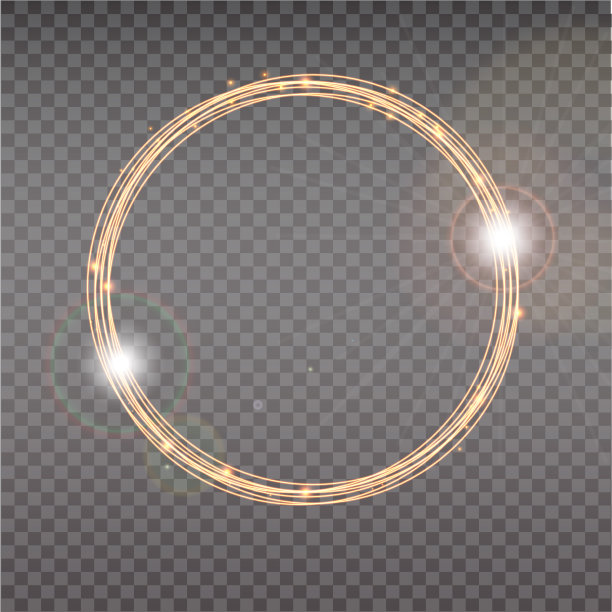 明亮的光环。抽象的圆圈。透明背景上的光光晕效应。矢量插图,eps10图片下载