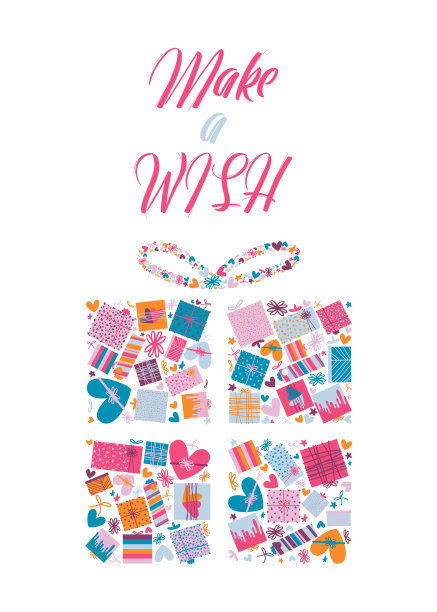 生日贺卡和大礼品盒形状的礼品盒图片下载