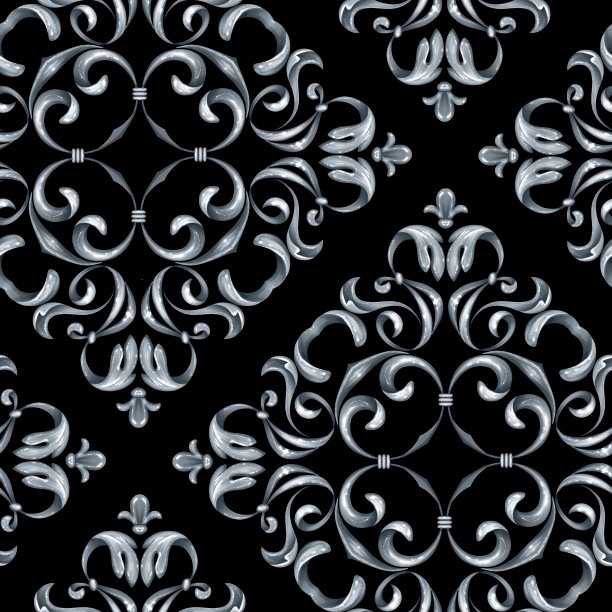 无缝奢华巴洛克图案图片下载