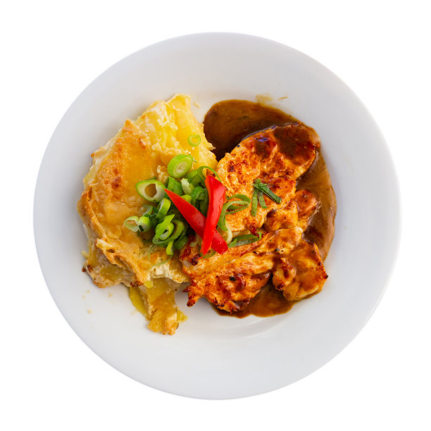 鸡柳配烤土豆图片下载