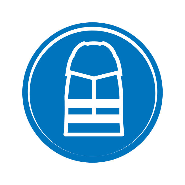 安全背心图标。穿高能见度的衣服，工作服的标志，标签，不干胶。在此区域必须穿高能见度服装图片下载