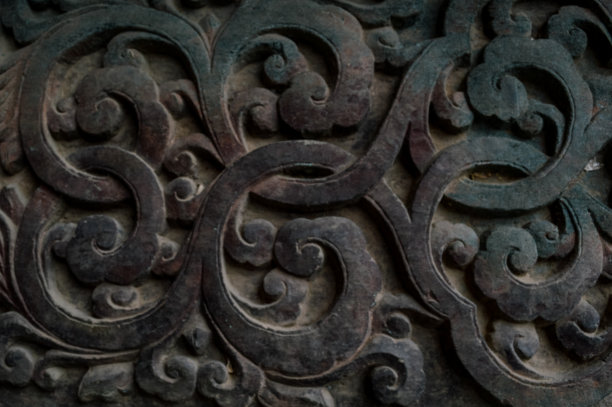 中国有石雕的古墙图片下载