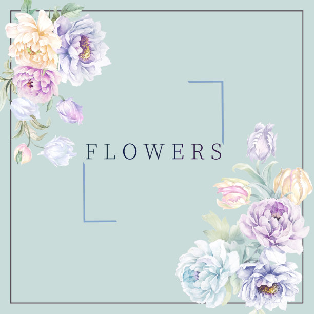 优雅的水彩花卉插画图片下载