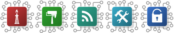 石油，天然气，工具和wifi图标的网页设计和移动应用程序，cpu，芯片的概念矢量插图图片下载