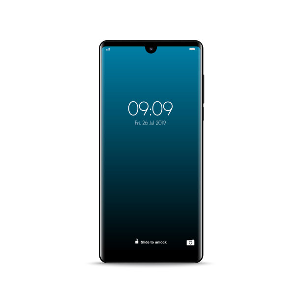 新写实手机黑色智能手机现代风格。矢量智能手机孤立在白色背景。图片下载