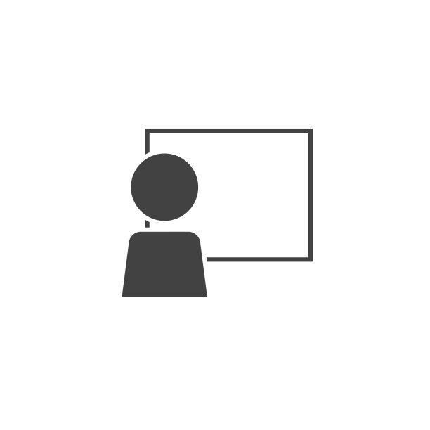 矢量图标商人，教师附近的商业板上白色孤立的背景。图层分组便于编辑插图。为你的设计。图片下载