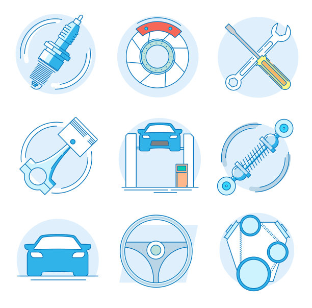 汽车配件的图标图片下载