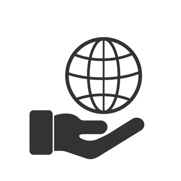 全局和手矢量图标图片下载