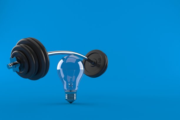 带杠铃的灯泡图片下载