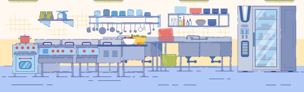 厨房炉灶工业冰箱水槽图片下载