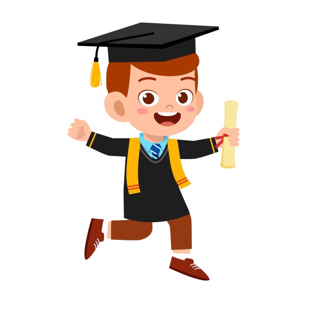 快乐可爱的小男孩毕业了图片下载