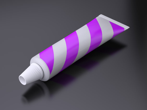 塑料化妆品膏或凝胶管。3 d演示。图片下载