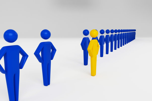 选择和搜索顶级员工或客户。三维渲染图片下载