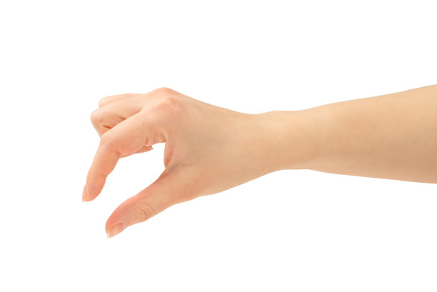 女人的手孤立在白色图片下载