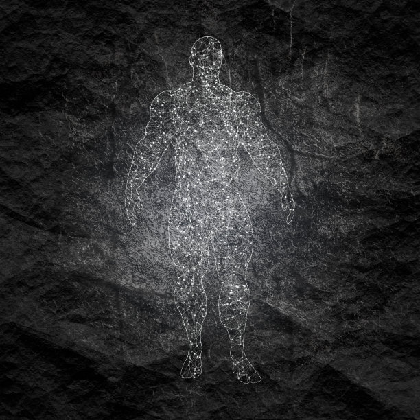 健美运动员剪影摆姿势图片下载