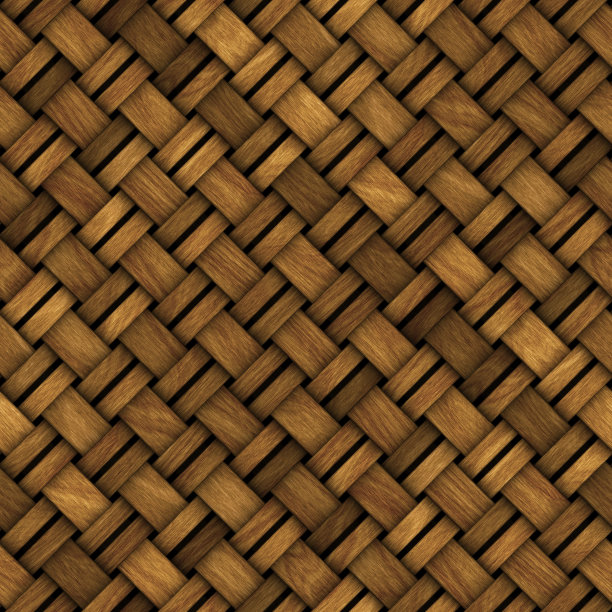 篮子编织无缝纹理，木条纹图案，柳条藤条，3d插图图片下载
