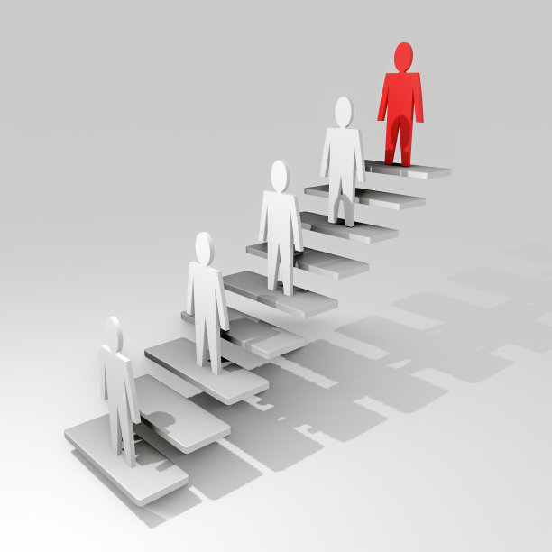 3d人站在楼梯上图片下载