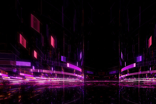 抽象的未来霓虹风格背景图片下载