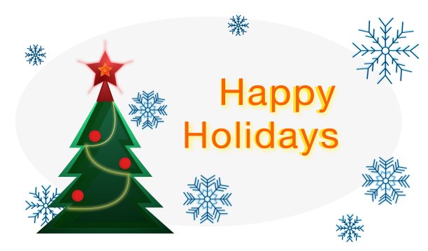 新年的树和雪花图片下载