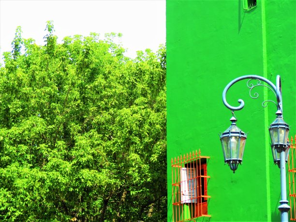 布宜诺斯艾利斯的拉博卡卡米尼托大街上的彩色房子。图片下载