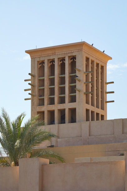 伊朗传统建筑通风结构：风塔图片下载