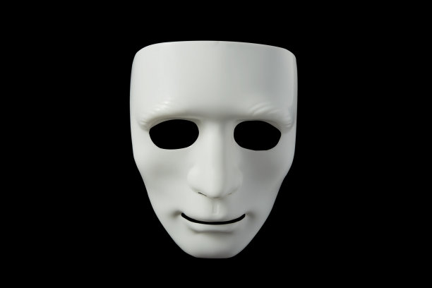 白色面具本身在不同的光图片下载