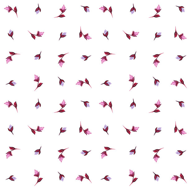 无缝图案浅水彩花，红，粉，紫图片下载