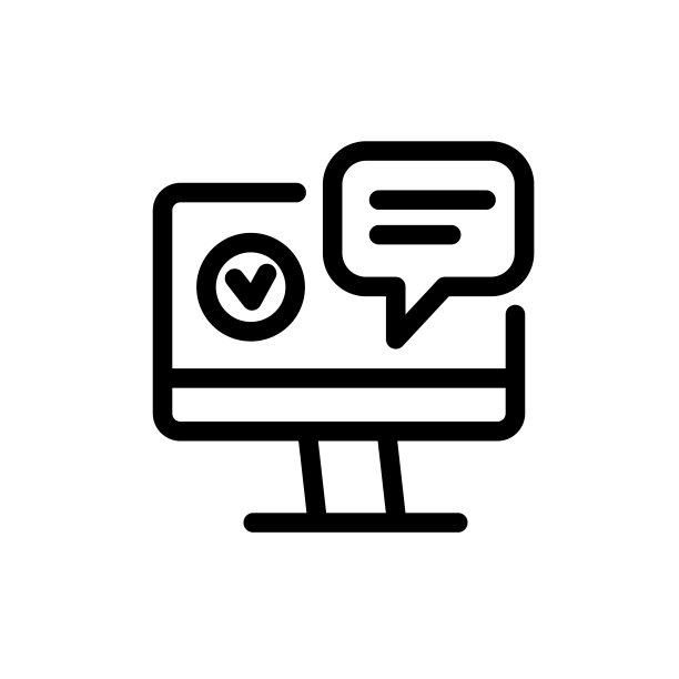 监控图标与聊天。白色背景上的矢量图标。时髦的线性图标。图标为网站和打印。标志,象征,象征。界面元素。像素完美。图片下载