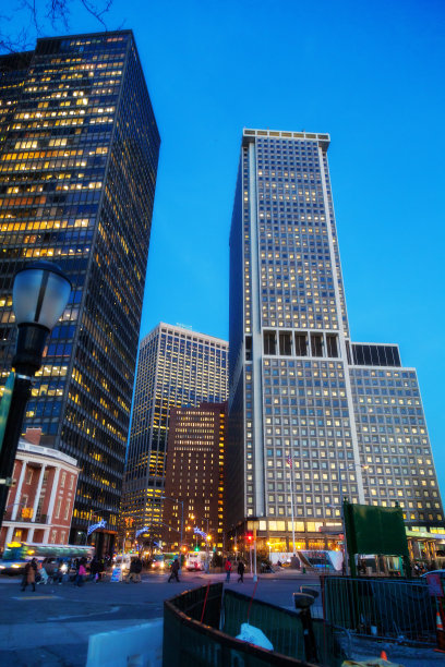 炮台公园和曼哈顿下城的天际线图片下载