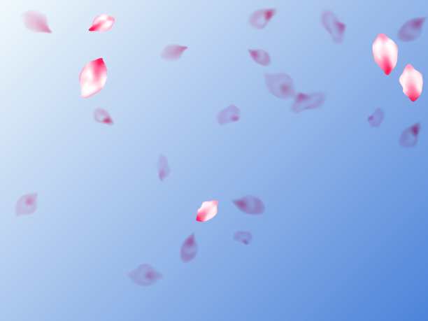 春树花开零落，花瓣飘飘图片下载