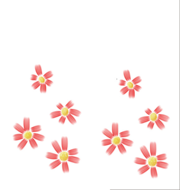 在白色的背景上画上红色的花图片下载