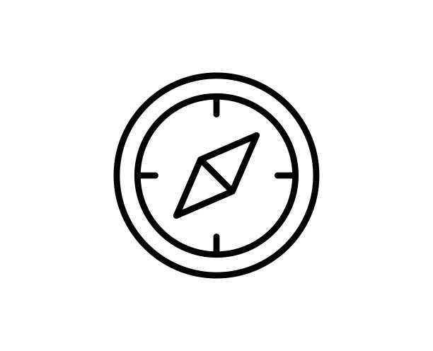 指南针线性图标图片下载