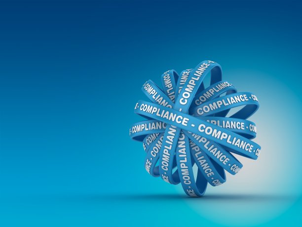 圆形丝带与合规字- 3D渲染图片下载