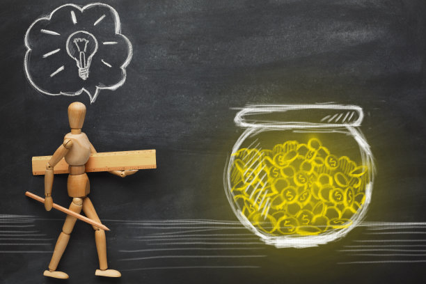 木人创造者与想法将与钱罐子图片下载