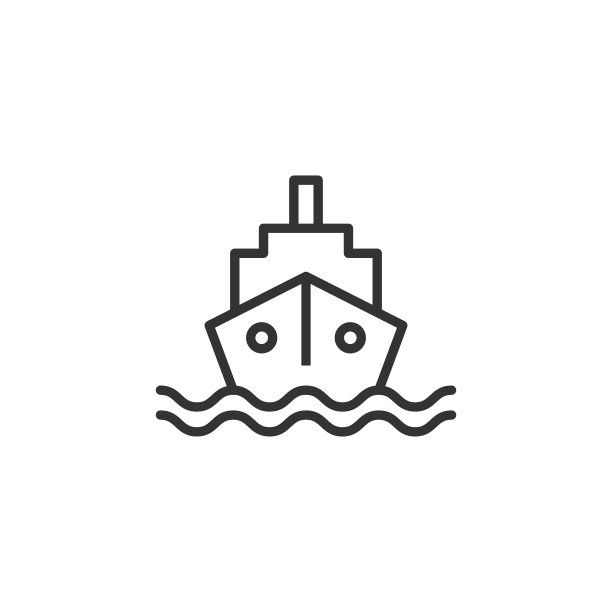 旅游船图标在平坦的风格。渔船矢量插图在白色孤立的背景。油轮目的地业务概念。图片下载