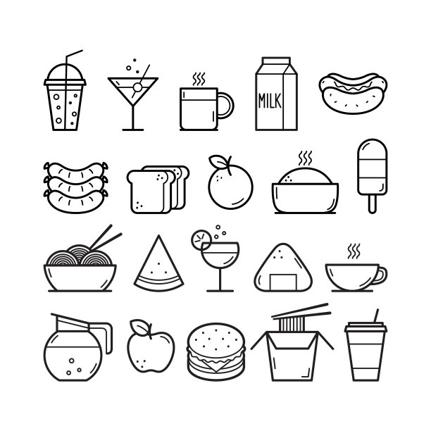 食物和饮料图标图片下载