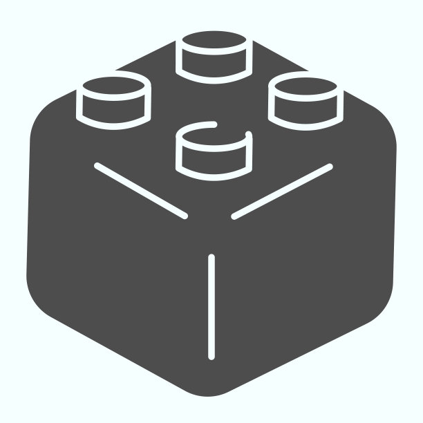 玩具构造器固体图标。儿童教育玩具矢量插图孤立在白色。儿童积木字形风格设计，设计为web和应用程序。Eps 10。图片下载