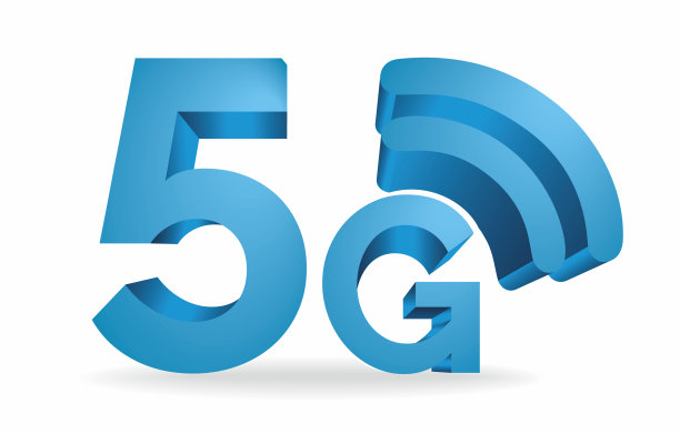 矢量插图。三维效果的蓝色5G符号。Eps10。图片下载