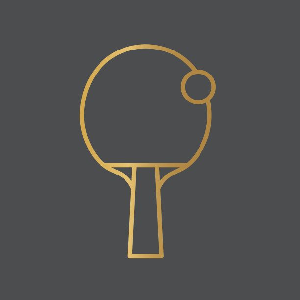 乒乓球拍和球的图标图片下载