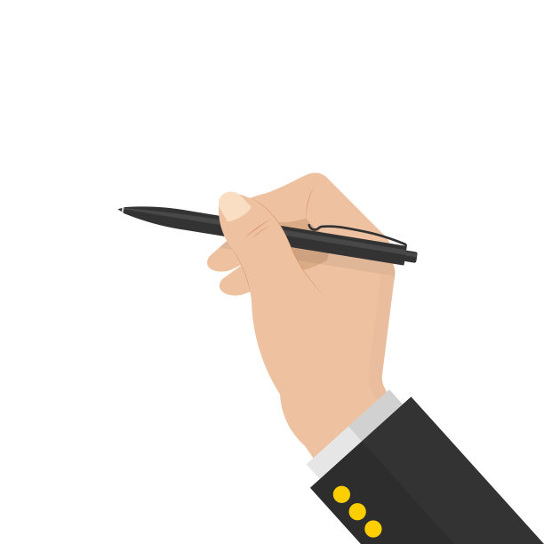 人手中的黑色圆珠笔图片下载