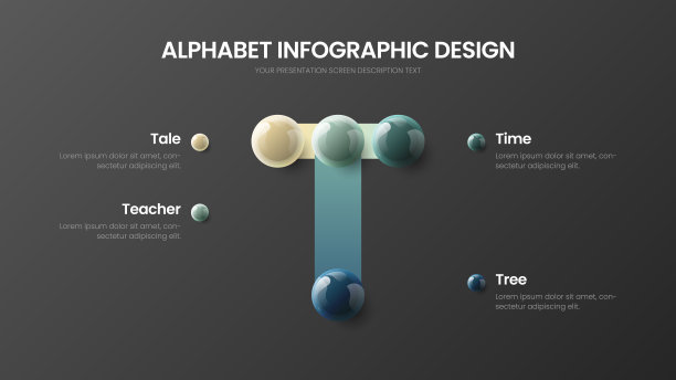 炫彩3D字母信息图演示图片下载