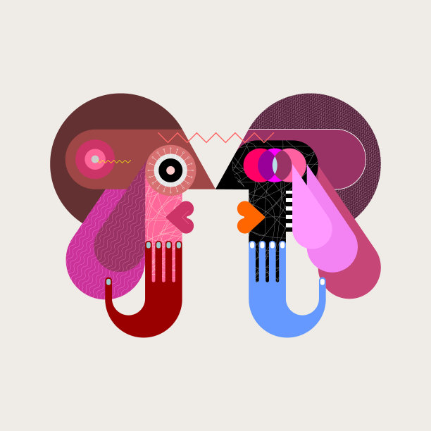 两个人看着对方图片下载