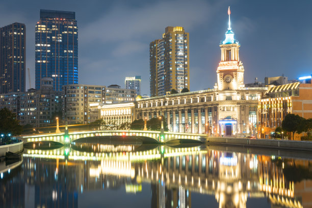美丽的上海外滩夜景图片下载