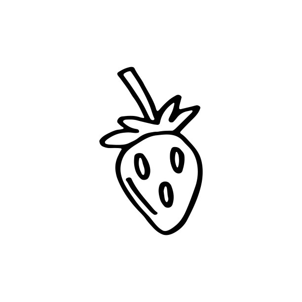 草莓矢量涂鸦线艺术插画图片下载