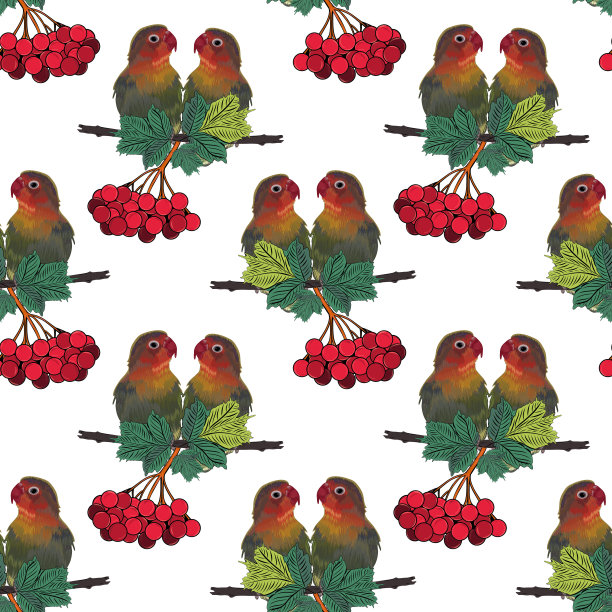 无缝图案粉颊情侣。图片下载