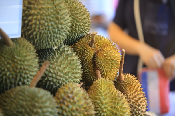 泰国水果市场的榴莲图片下载