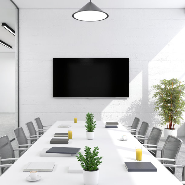 现代化的会议室和办公室内部图片下载